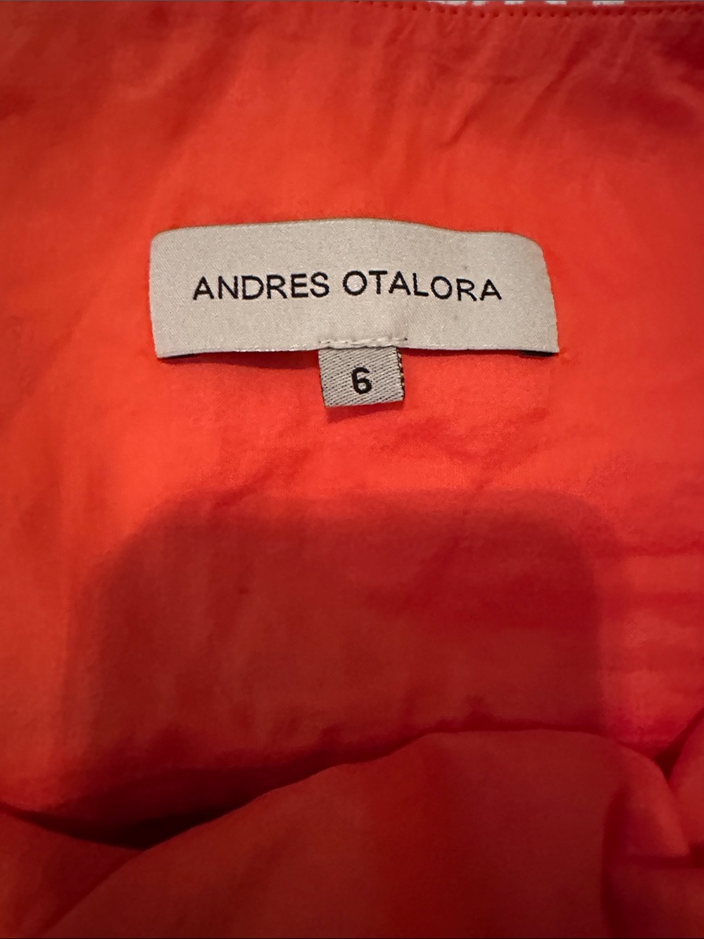 Andres Otalora Selva Midi Dress 6 Orange Halter Wrap Sarong Resort Vacation - Picture 8 of 10